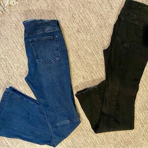 Chelsea & Violet Flare and Wide Leg Jeans in Blue and Black